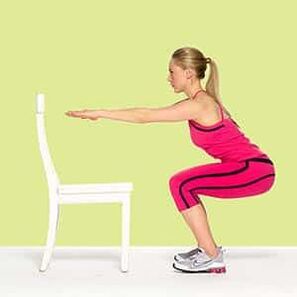 Gimnasia para la artrosis de la articulación de la rodilla.